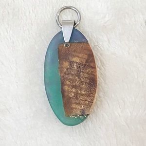 Necklace Pendant Handmade with Mixed Materials